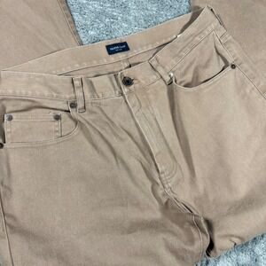 Proper Cloth Men Tan Chinos Pants Cotton Blend Stretch Twill Size 36x28